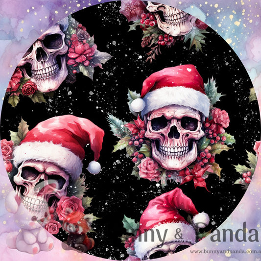 Santa Skull Black