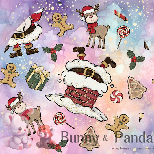 Santa's Stuck in the Chimney (Transparent)