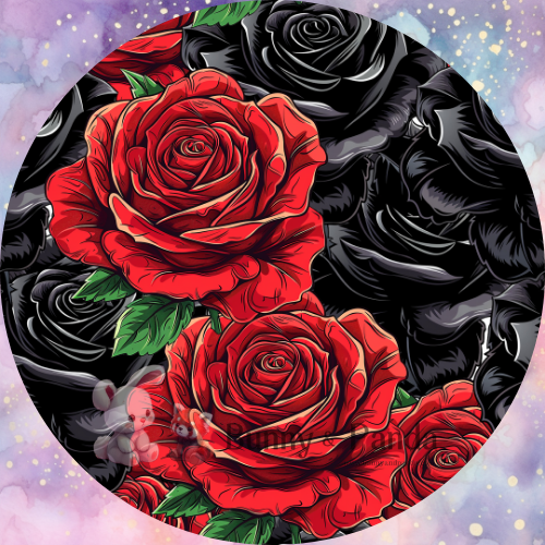 R9 Black Blood Red Roses - WOVEN & CANVAS