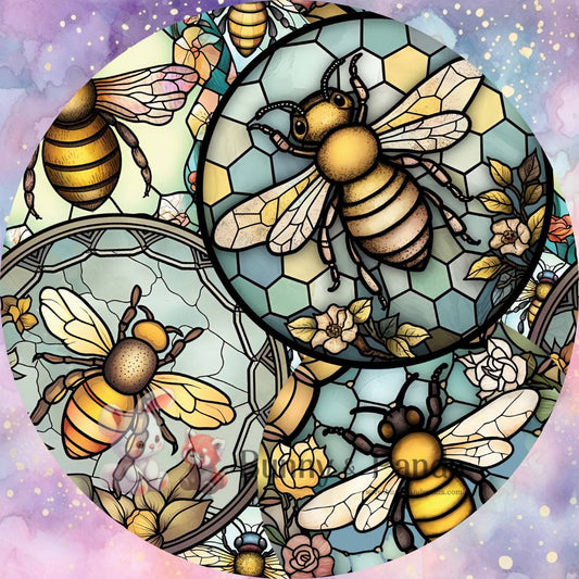 R8 Stained Glass Bees VINYL