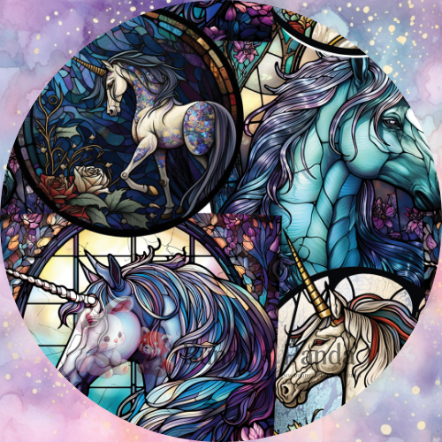 R6 Stained Glass Unicorns